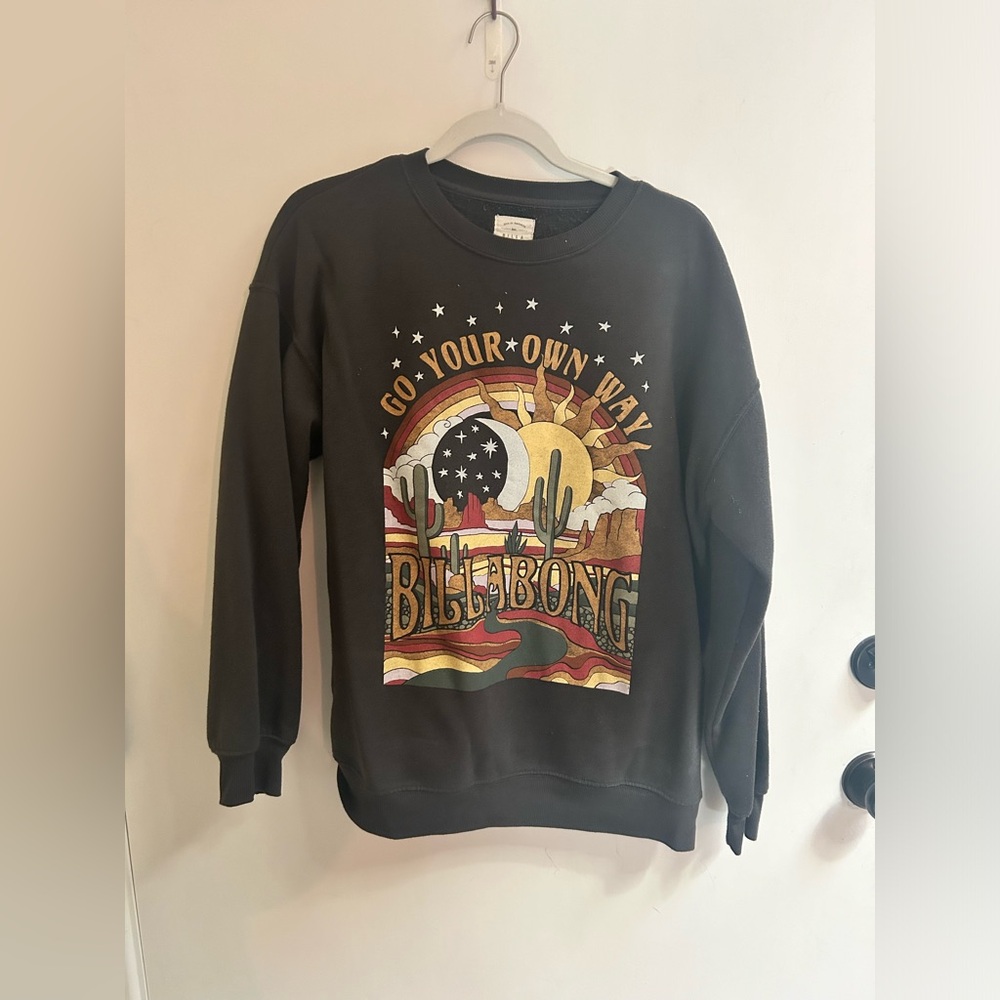 Billabong dark grey crew sweatshirt size L